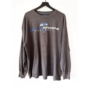 NFL Team Apparel Seattle Seahawks Long Sleeve Shirt 2XL Gray Cozy Gift